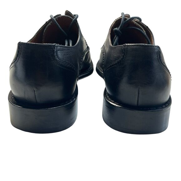 Calzoleria Toscana Handmade Black Leather Oxfords Men\'s 42 US 9 Square Toe Italy main image 4